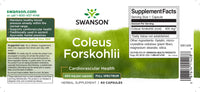 Vorschaubild für Coleus forskohlii - Swanson Coleus Forskohlii 400 mg 60 Kapseln.