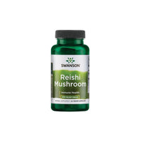 Vorschaubild für Eine Flasche Swanson's Reishi Pilz 600 mg 60 Veggie-Kapseln, bekannt für seine immunologischen und antioxidativen Eigenschaften.