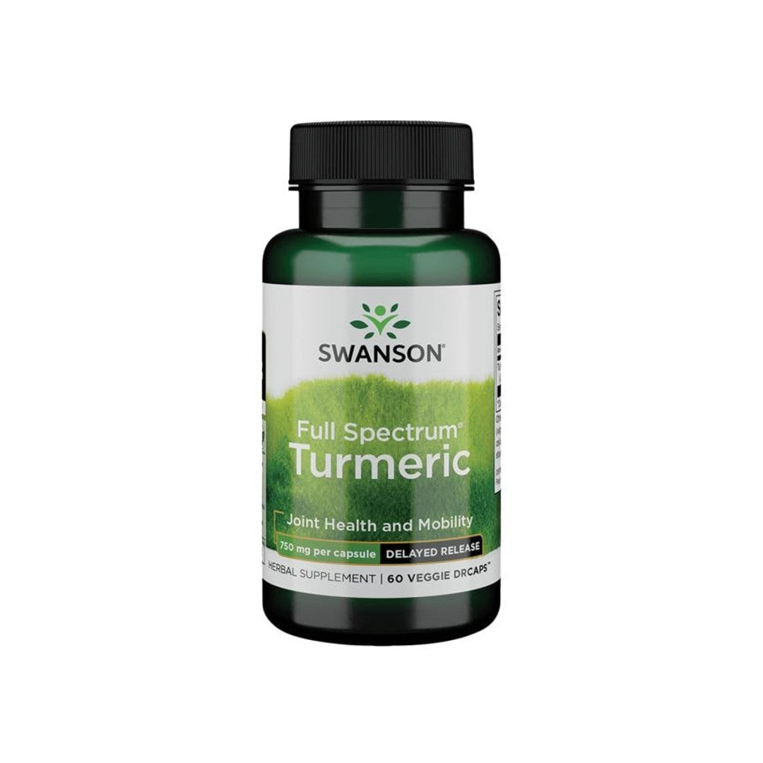 A vegetarian formula turmeric supplement for digestive support by Swanson.