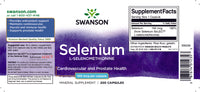 Vorschaubild für Swanson's Selen - 100 mcg 200 Kapseln L-Selenomethionin Flasche ist ein hochwertiges Produkt zur Unterstützung von Antioxidantien. Es fördert die kardiovaskuläre Gesundheit und bietet hervorragende Vorteile für die Gesundheit der Prostata.