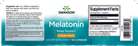 Daumennagel für Eine Flasche Swanson Melatonin - 3 mg 60 Kapseln zur Schlafunterstützung.