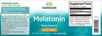 Vorschaubild für Das Etikett für Swanson Melatonin - 1 mg 120 Kapseln.
