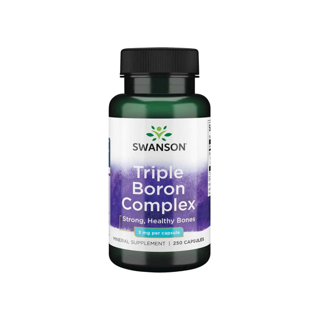 Swanson Bor Triple Complex - 3 mg Nahrungsergänzungsmittel - 250 Kapseln.