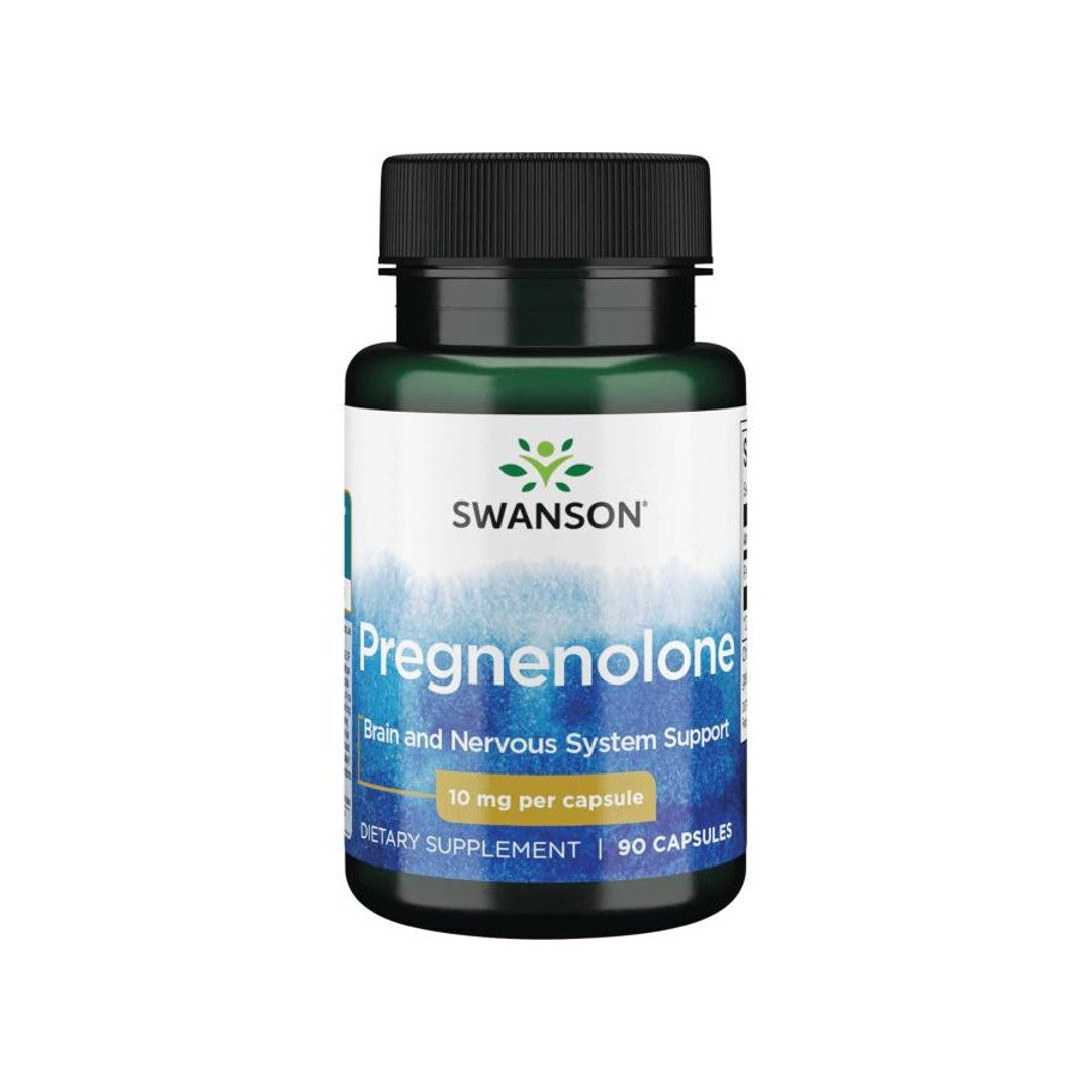 Eine Flasche Swanson's Pregnenolone - 10 mg 90 Kapseln.