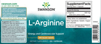 Vorschaubild für L-Arginin - 500 mg 100 Kapseln - Etikett