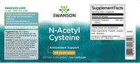 Thumbnail für Swanson N-Acetyl Cystein - 600 mg 100 Kapseln Ergänzungsmittel ist ein Antioxidans, das die Gesundheit der Leber unterstützt und bei der Entgiftung hilft.