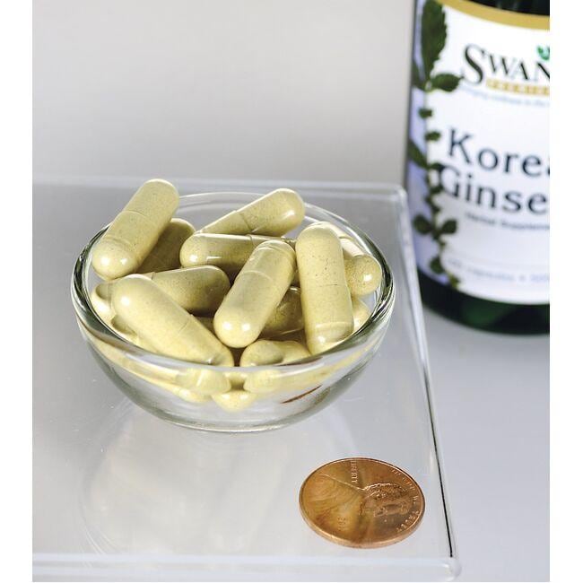 Koreanischer Ginseng - 500 mg 100 Kapseln - Pillengröße