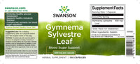 Vorschaubild für Swanson Gymnema Sylvestre Leaf - 400 mg 100 Kapseln supplement.