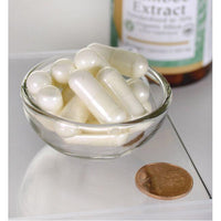 Thumbnail für Swanson's Bamboo Extract - 300 mg, ein Nahrungsergänzungsmittel in einer Schale neben einer Flasche Swanson's Bamboo Extract - 300 mg.