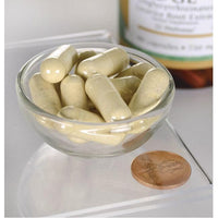Vorschaubild für DGL Deglycyrrhizinated Licorice - 750 mg 90 Kapseln von Swanson in einer Schale neben einem Geldstück.