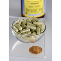 Vorschaubild für Eine Schüssel mit Grünzeug, daneben Swanson Ferrochel Eisen - 18 mg 180 Kapseln Albion Chelated.