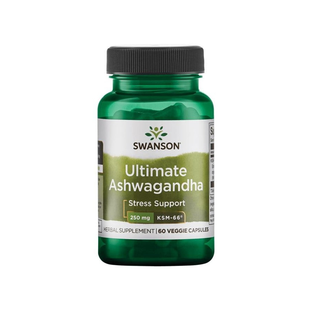 Swanson Ashwagandha - KSM-66 - 250 mg 60 pflanzliche Kapseln.