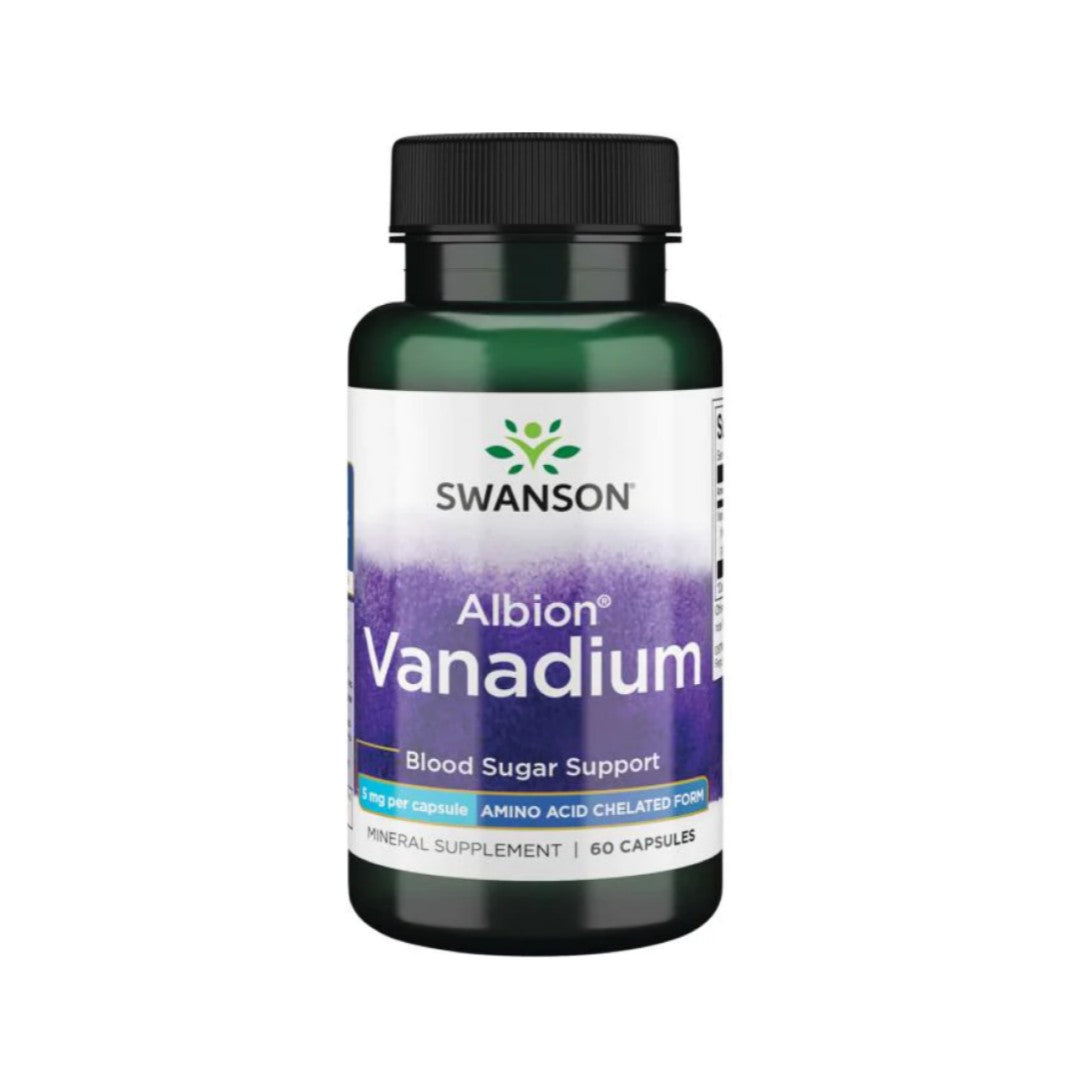Swanson Albion Vanadium Chelated - 5 mg 60 Kapseln.