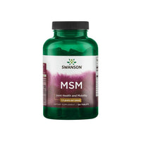 Vorschaubild für Ein weißer Hintergrund, auf dem eine Flasche Swanson MSM - 1.500 mg 120 Tabs zu sehen ist, die für ihre gelenkschonenden und entzündungshemmenden Eigenschaften bekannt sind.