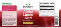 Vorschaubild für Swanson Alpha-Liponsäure - 600 mg 60 Kapseln Ergänzung.