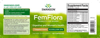 Vorschaubild für Swanson FemFlora Probiotic for Women - 60 Kapseln Etikett.