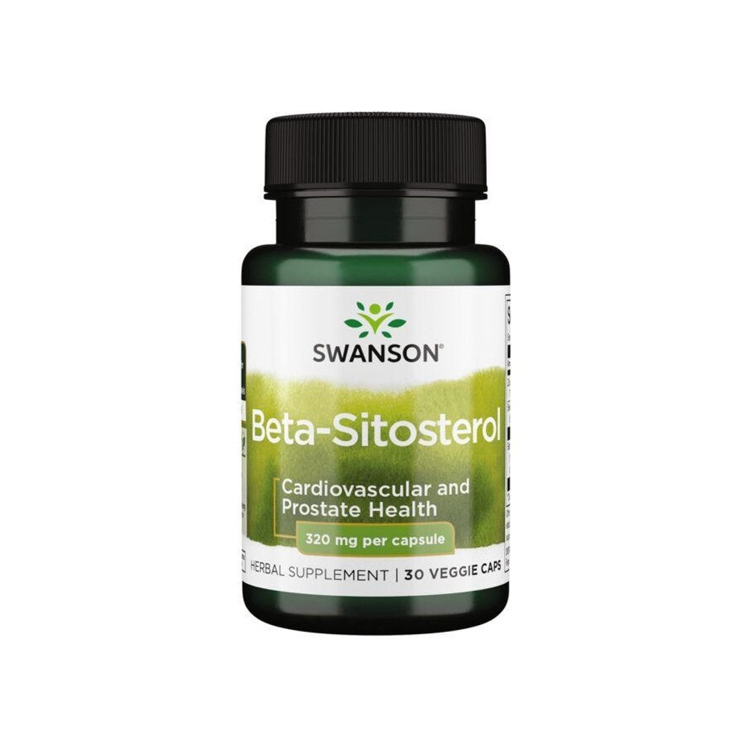 Ein Nahrungsergänzungsmittel Flasche Swanson Beta-Sitosterol - 320 mg 30 pflanzliche Kapseln.
