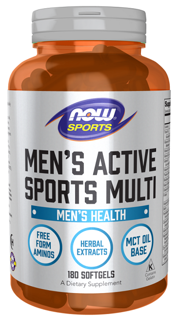 Now Foods men's active sports multi 180 softgels.