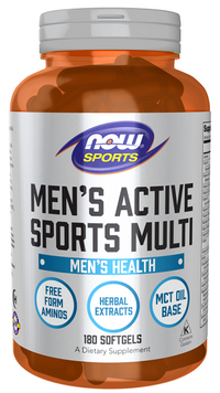 Vorschaubild für Now Foods men's active sports multi 180 softgels.