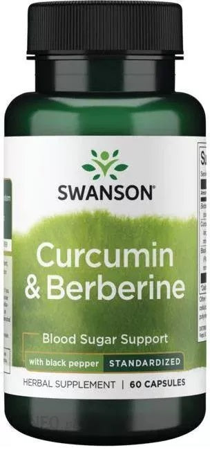 Swanson Curcumin & Berberin mit schwarzem Pfeffer 60 Kapseln.