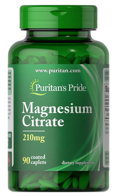 Puritan's Pride Magnesiumcitrat 210 mg 90 beschichtete Kapseln.
