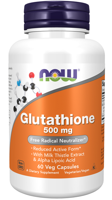 Now Foods Glutathion 500 mg 60 pflanzliche Kapseln.