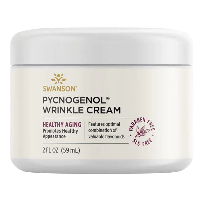 Shamason skincare mit Swanson's Pycnogenol Wrinkle Cream 59 ml, die Anti-Falten-Creme der Wahl.