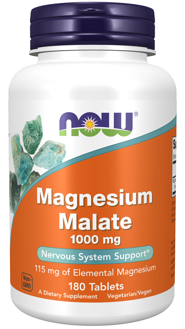 Jetzt Now Foods Magnesium Malate 1000 mg 180 Tabletten.
