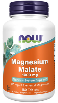 Vorschaubild für Now Now Foods Magnesium Malate 1000 mg 180 Tabletten.