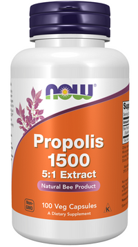 Thumbnail for Jetzt ein Superfood für die Gesundheit der Atemwege, Now Foods' Propolis 1500 mg 100 Gemüsekapseln extrahieren.