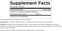 Vorschaubild für ein Etikett für Swanson's 5-HTP Maximum Strength 200 mg 60 Capsules ergänzen.