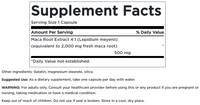 Vorschaubild für Ein Etikett für Swanson's Maca - 500 mg 60 Kapseln ergänzen.